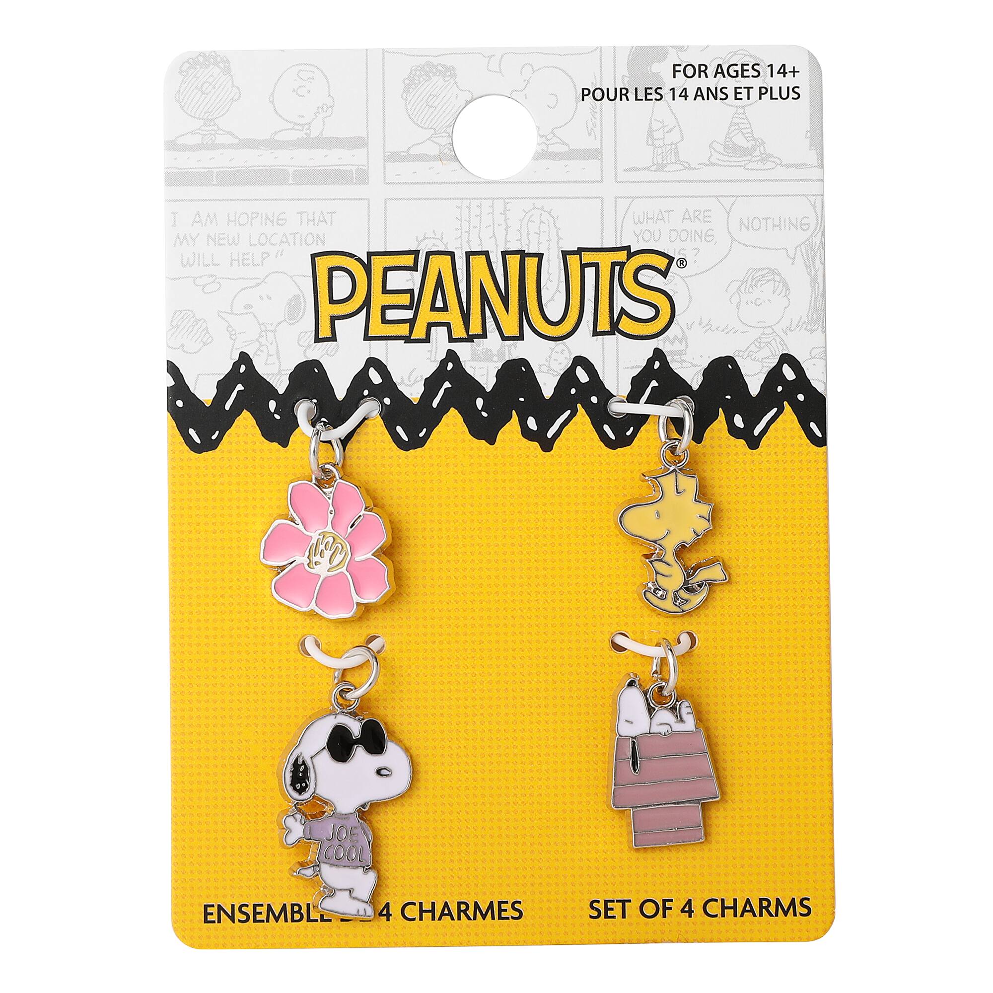 Peanuts® Pastel Snoopy & Woodstock 4-Piece Charm Set